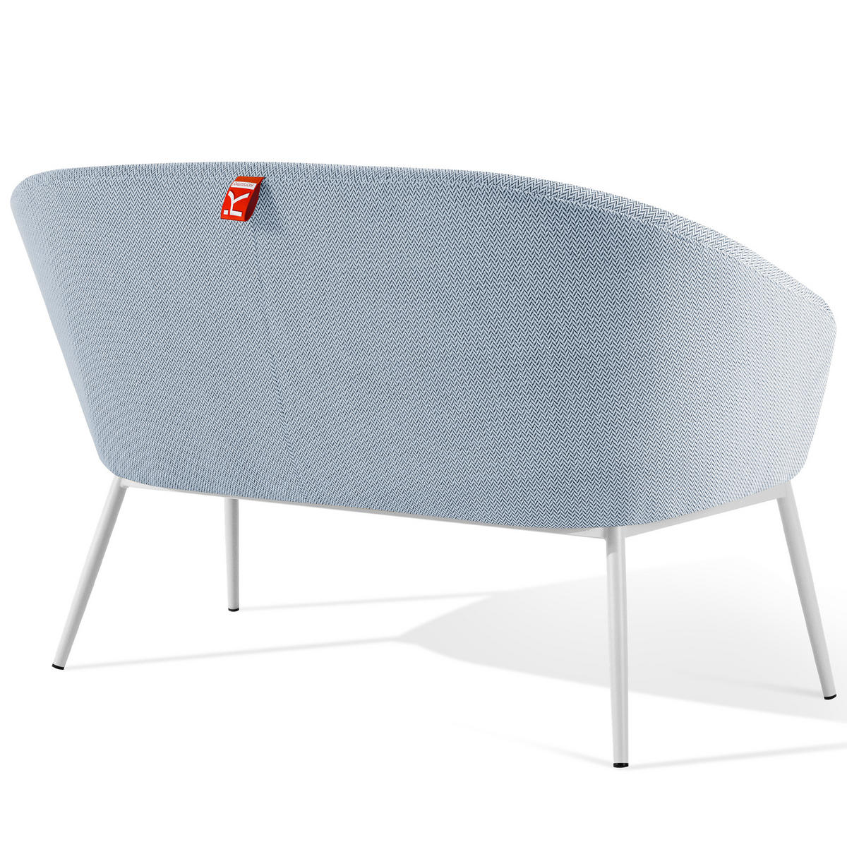 GARTENMÖBELSET SOLIS Gartenlounge-Set, blau/weiß - Blau, Textil/Metall - KONSIMO®