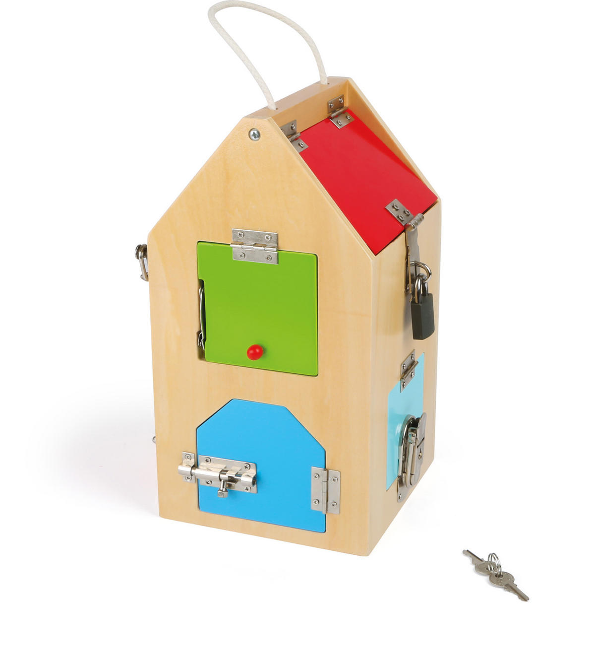 SCHLOSSHAUS - Naturfarben, Holz (15/28/15cm) - small foot