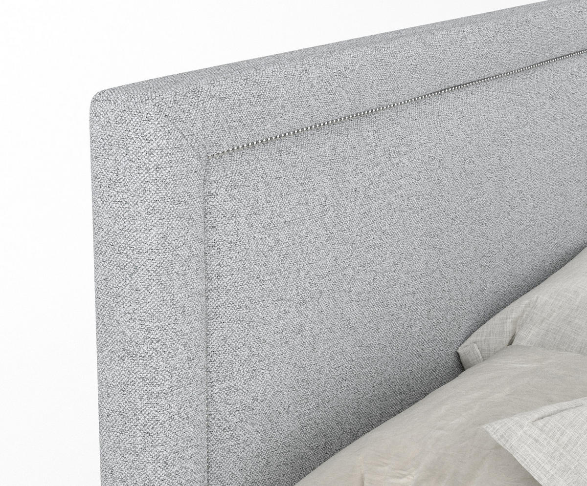 BOXSPRINGBETT Lavenda Hellgrau 200/200 cm - Hellgrau/Schwarz, Holz/Holzwerkstoff (200/200cm) - Maison de Reve
