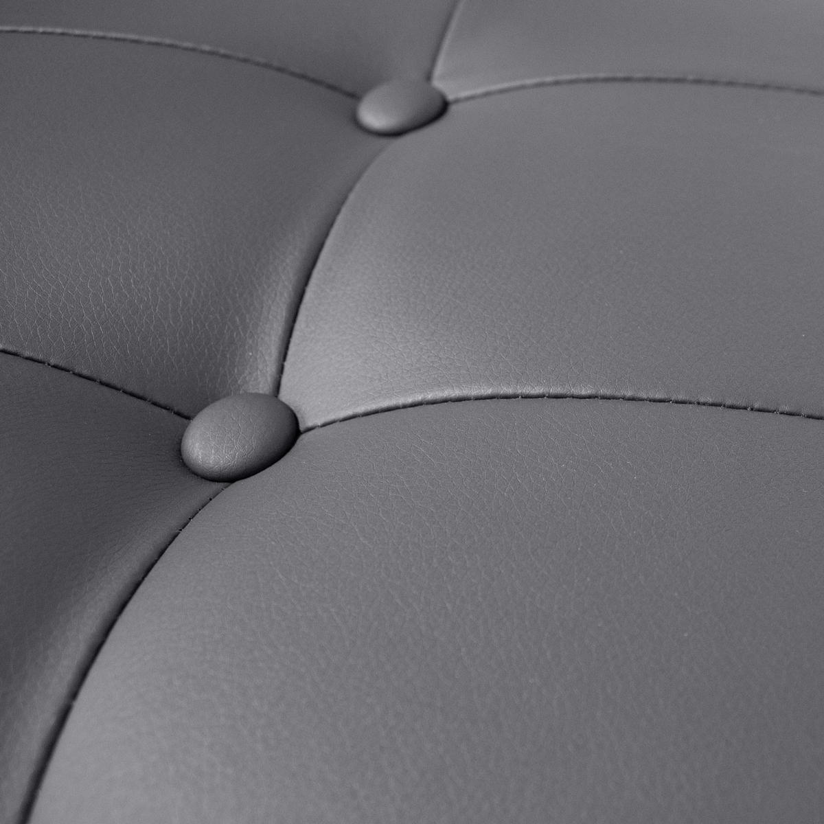 LOUNGESESSEL JONES Kunstleder Dunkelgrau - Schwarz/Grau, Textil/Metall (53/73/69cm) - SVITA