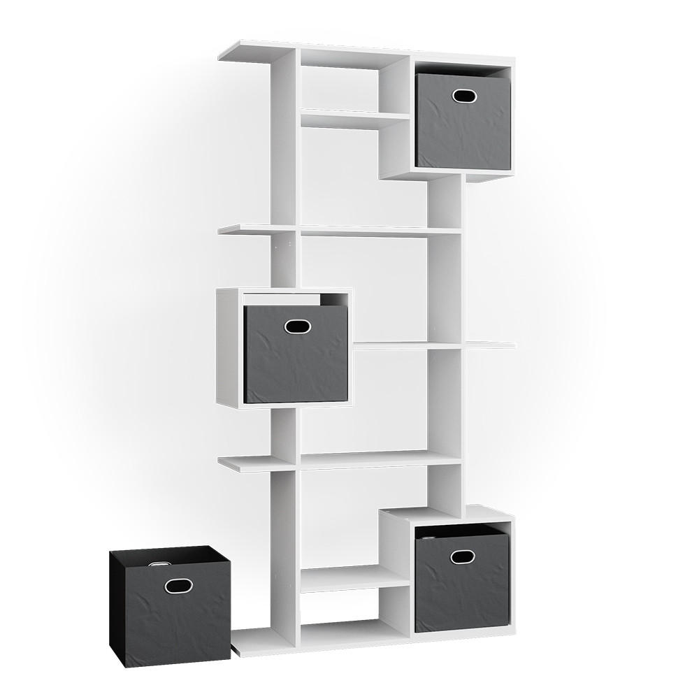 DĚLICÍ STĚNA Cube Bílá - bílá, kompozitní dřevo (92/187.7/29cm) - Vicco