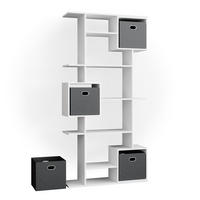 DĚLICÍ STĚNA Cube Bílá - bílá, kompozitní dřevo (92/187.7/29cm) - Vicco