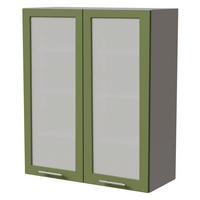 HÄNGESCHRANK Brerra W4S/80 Grau / RAL 6025 farngrün Matt 80 / 32,5 / 96cm - Grau/Grün, Holz/Holzwerkstoff (80/96/32.5cm) - Feldmann-Wohnen