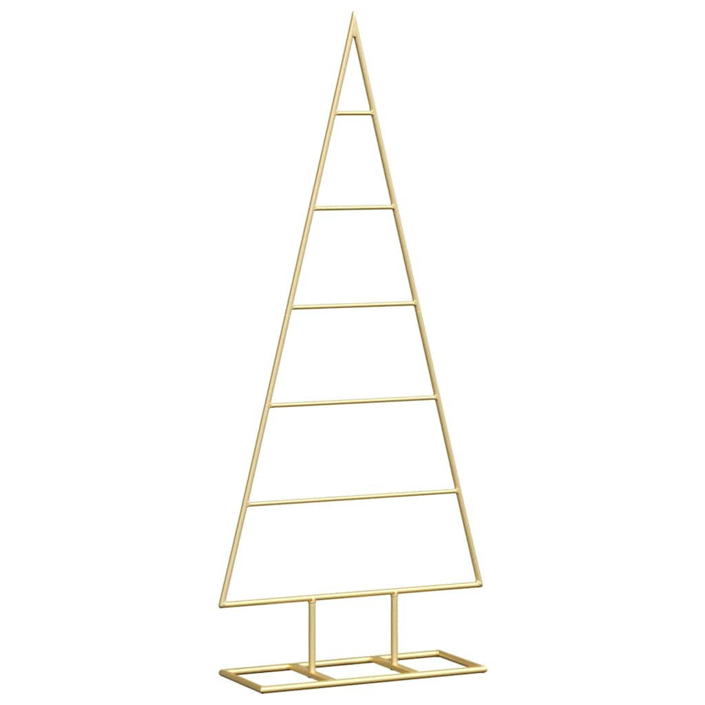 WEIHNACHTSBAUM Metall Gold 90 Cm Pulverbeschichteter Stahl - Goldfarben, Metall (90cm) - vidaXL