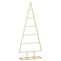 WEIHNACHTSBAUM Metall Gold 90 Cm Pulverbeschichteter Stahl - Goldfarben, Metall (90cm) - vidaXL