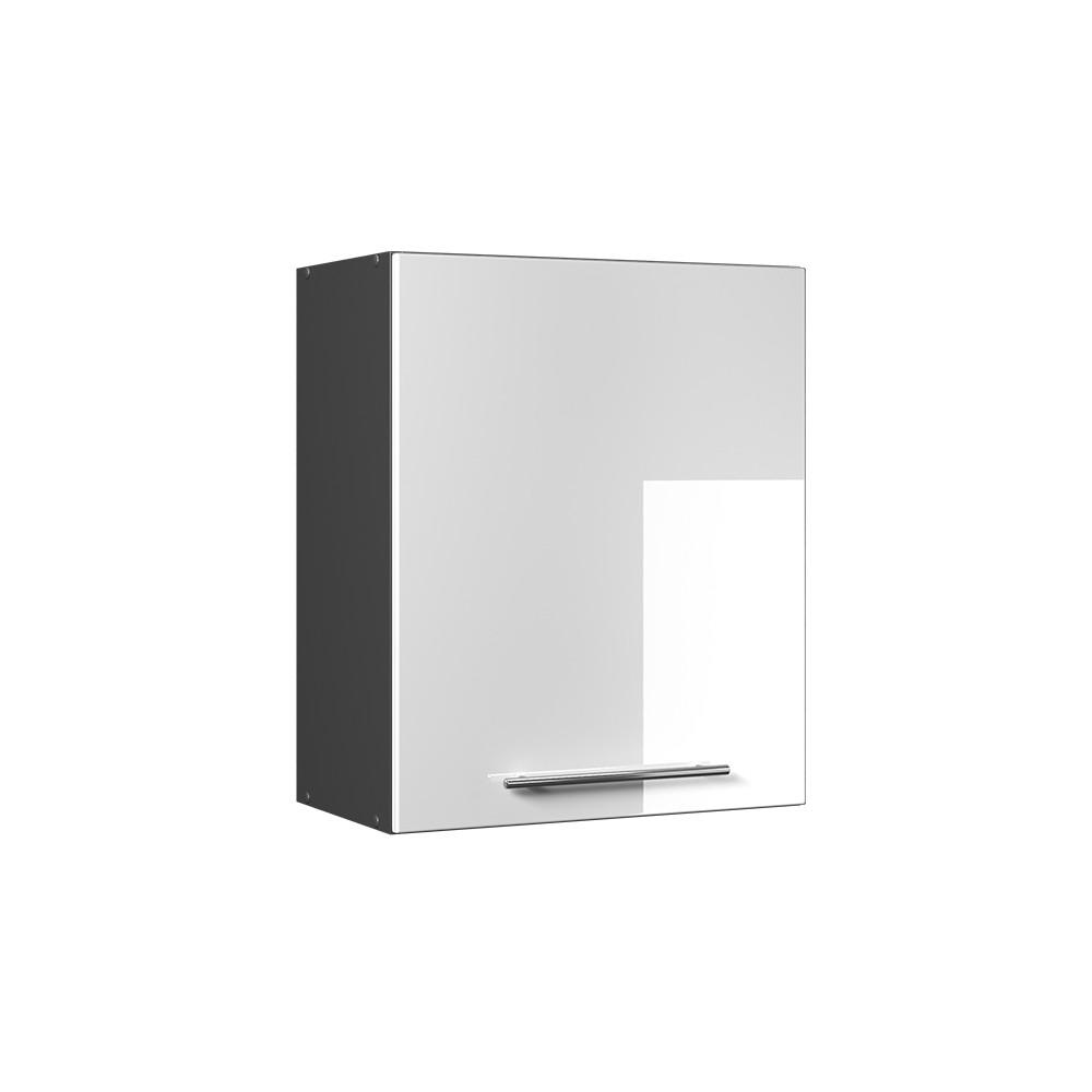 HÄNGESCHRANK Fame-Line, Weiß Hochglanz, 60 cm - Weiß Hochglanz/Anthrazit, Holzwerkstoff (60/72/34.1cm) - Vicco
