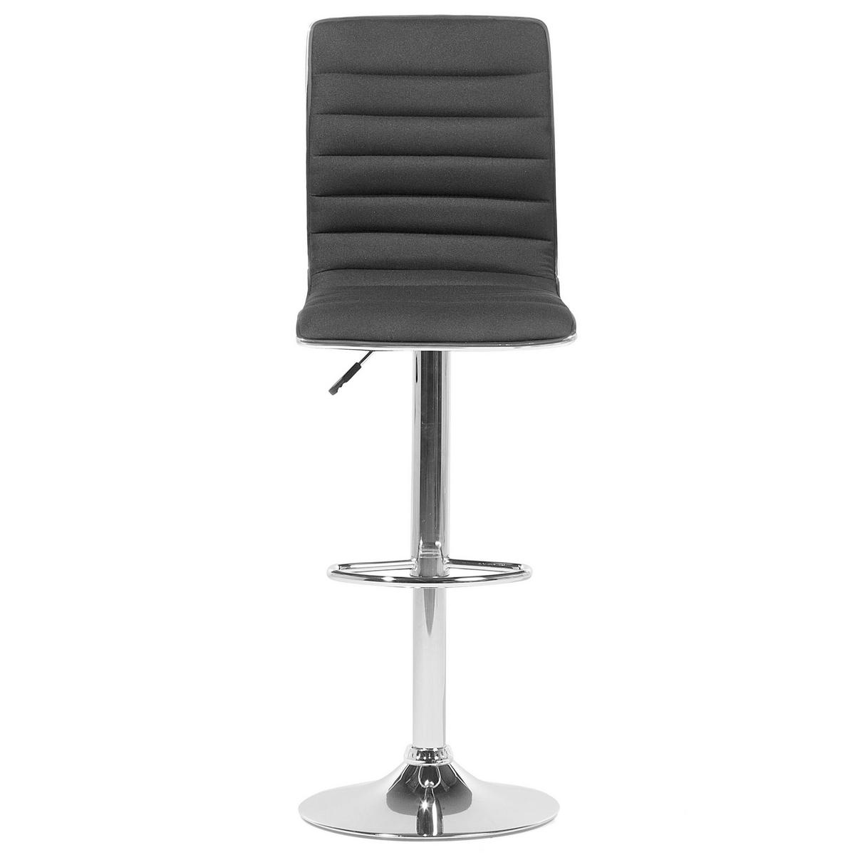 BARHOCKER 2er-Set Polsterbezug Schwarz Lucerne - Schwarz, Textil/Metall (40/116/39cm) - Beliani