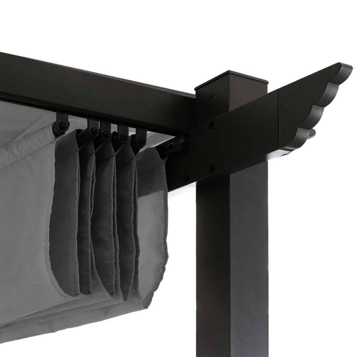 PERGOLA Aluminium 3x3m Grau - Grau, Metall (300/240/300cm) - BERLINLODGE