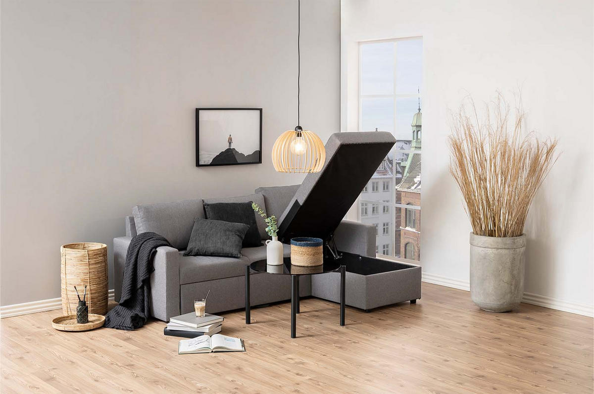 SCHLAFSOFA grau - Grau, Holzwerkstoff (218/155cm) - ebuy24