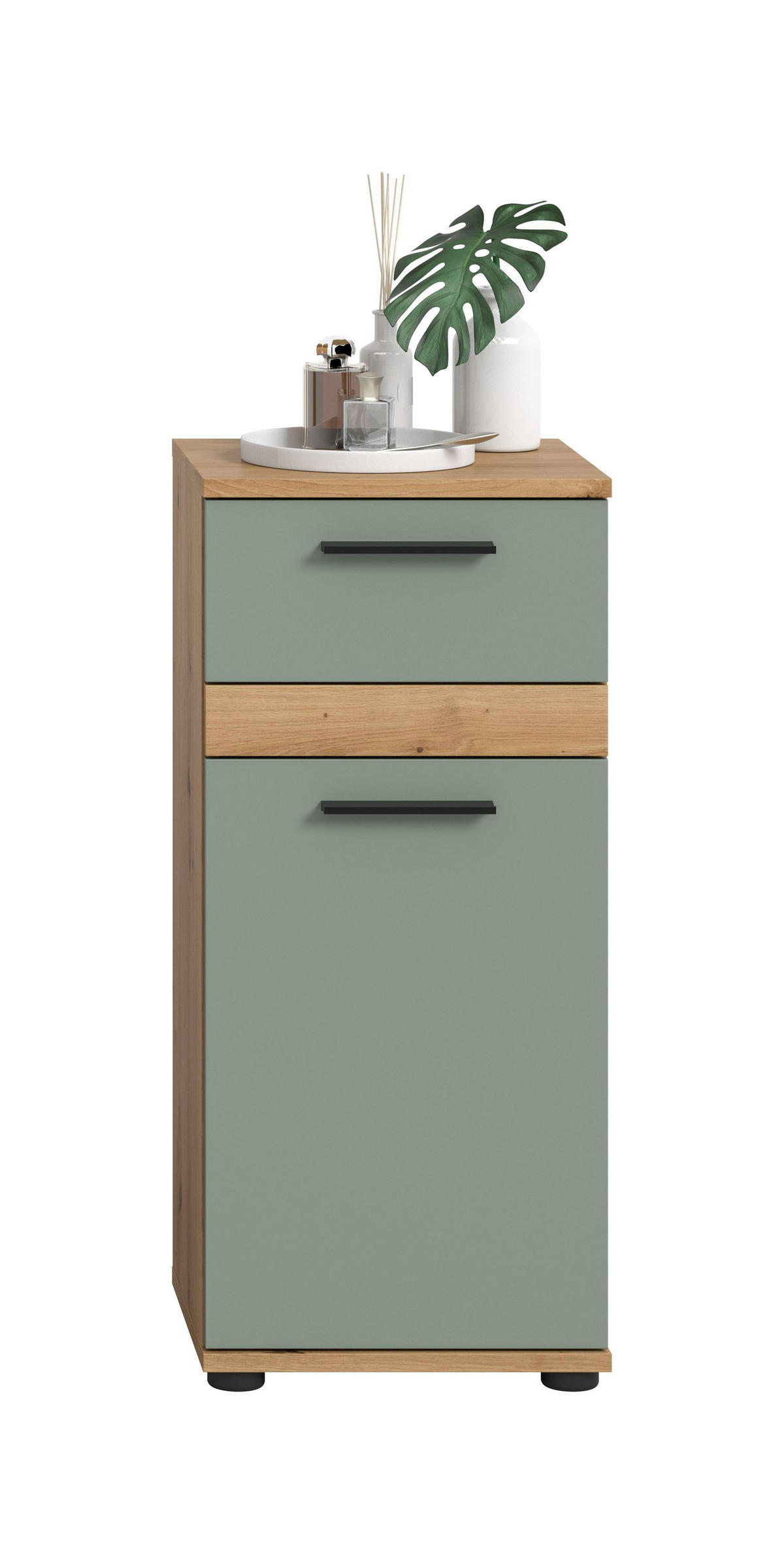 STANDSCHRANK Flint (B/H/T: 35x79x31 cm) in Salbei und Artisan Eiche Nachbildung - Eiche Artisan, Holzwerkstoff (35/79/31cm) - Homes & Jones
