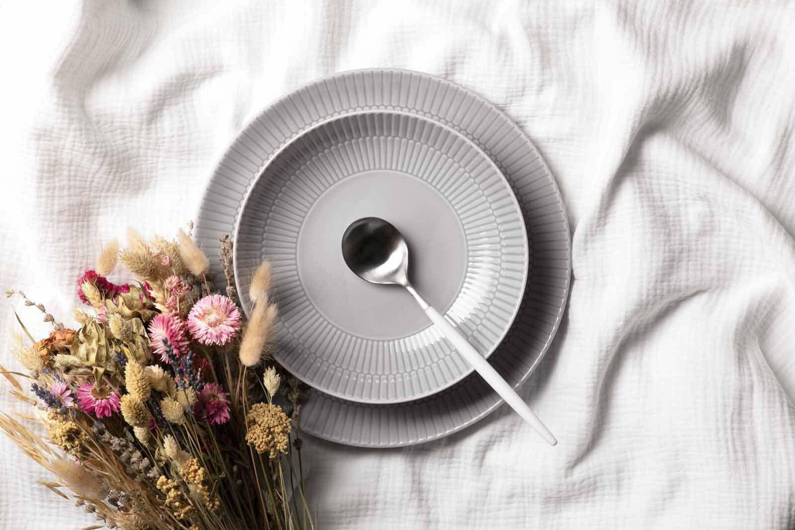 TAFELSERVICE Amina Silbergrau 12er Set - Grau, Keramik (1/1/1cm) - Seltmann Weiden