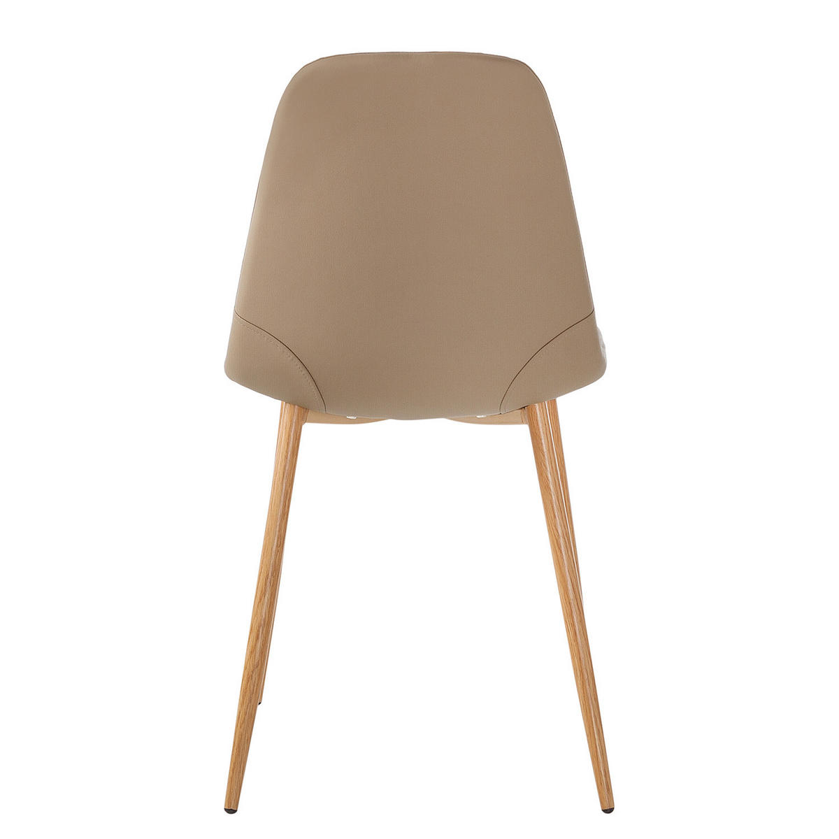POLSTERSTUHL - Metall / Kunstleder - Taupe, Kunststoff/Metall (44/87/52cm) - home24
