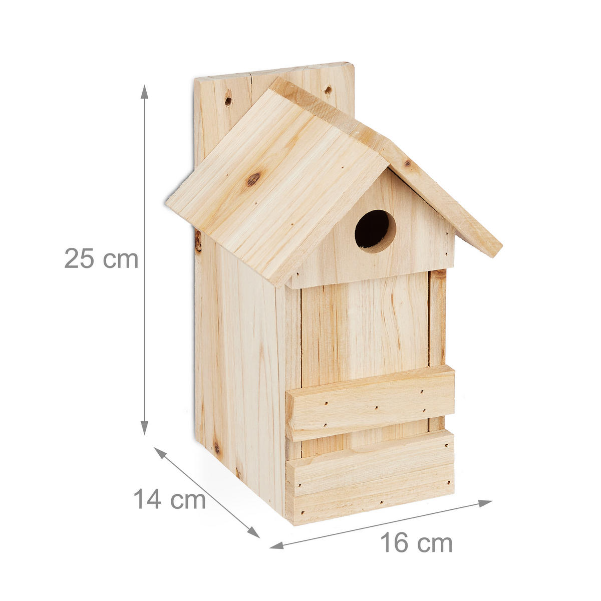 NISTKASTEN - Hellbraun, Holz (16/25/14cm) - Relaxdays
