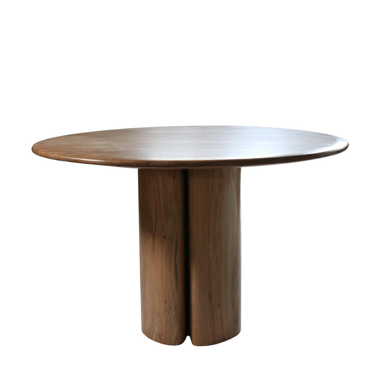 ESSTISCH rund aus Akazienholz 120cm, natürlich - Braun, Holz (120/120/76cm) - Giga Meubel
