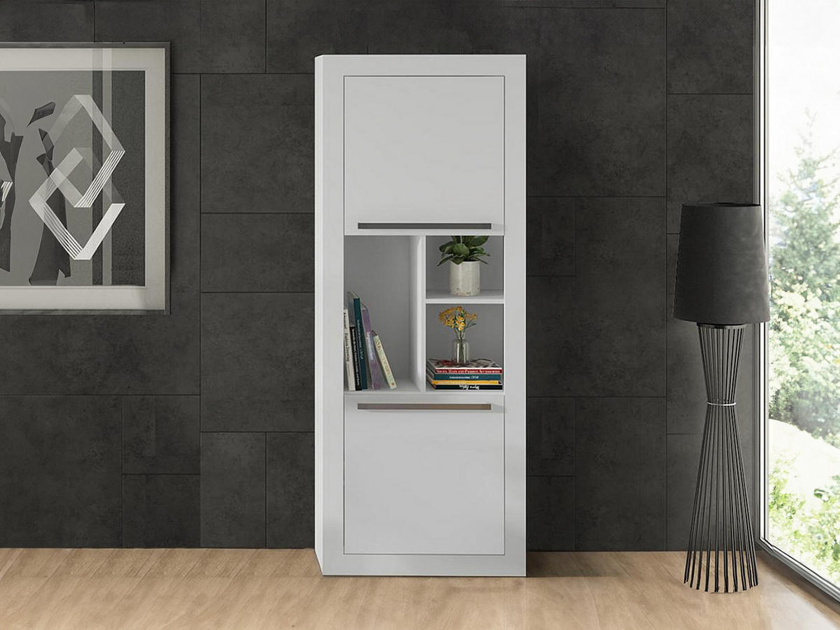 BÜCHERREGAL - 68.5 x 29.9 - holz - weiß Evan - Weiß, Holz (68.5/175.5/29.9cm) - Vente-Unique