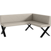 ECKBANK ERIC_X - Beige, Leder (128/168cm) - Meblini