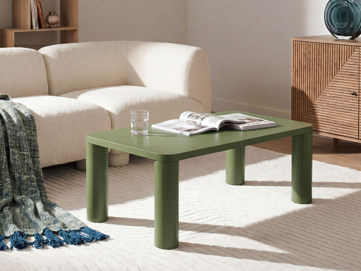 KONFERENČNÍ STOLEK Zelený Yentna - zelená barva, kompozitní dřevo (120/60/40cm) - Beliani