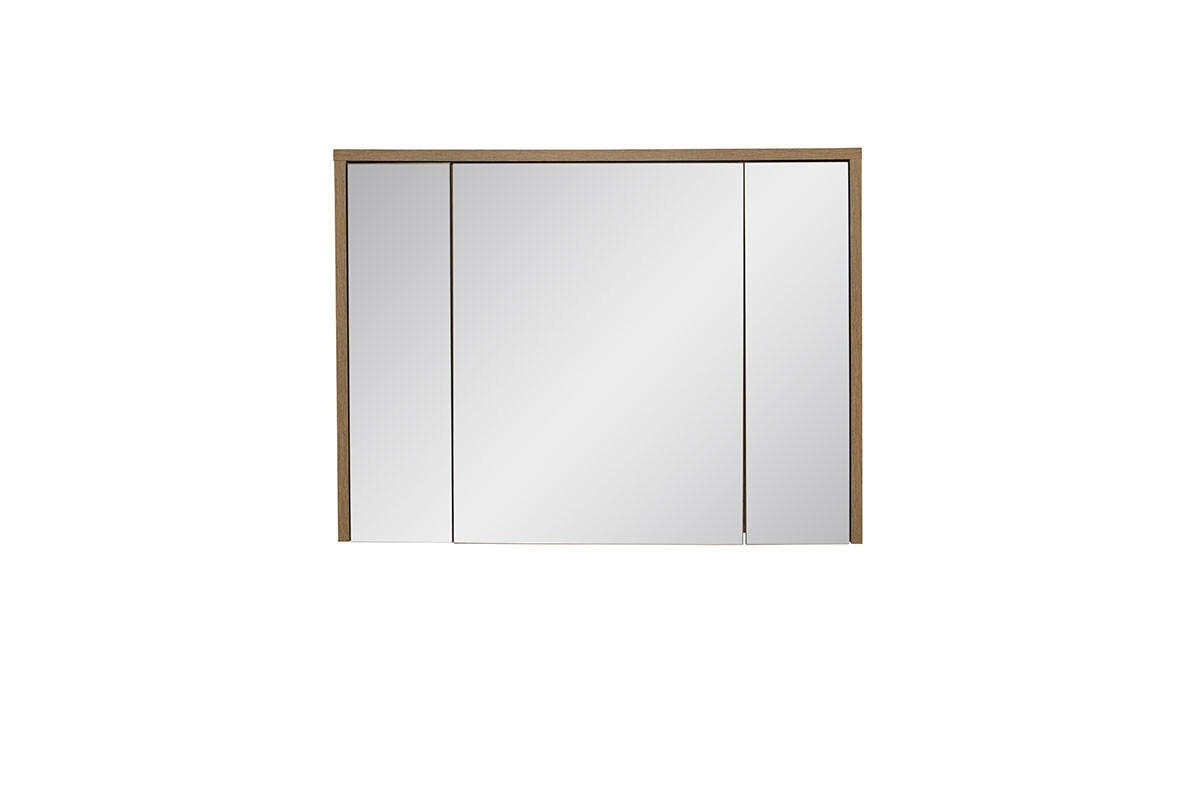 BADMÖBEL-SET 5 Teile - Hampton H BM09 in Huton Oak / Dark Concrete - Dunkelgrau, Holz (100/170/46cm)