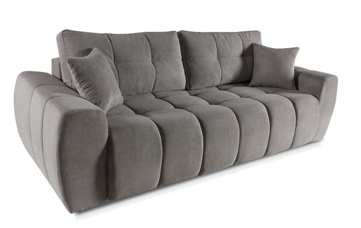 SOFA Futu Dunkelgrau, mit Schlaffunktion - Dunkelgrau, Holzwerkstoff (263/93/105cm) - Bettso