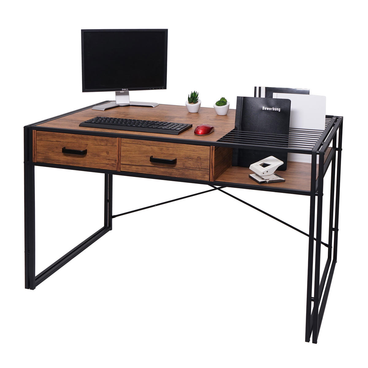 SCHREIBTISCH rechteckig Buche Dekor - Buchefarben, Holzwerkstoff (76/120/73cm) - MCW