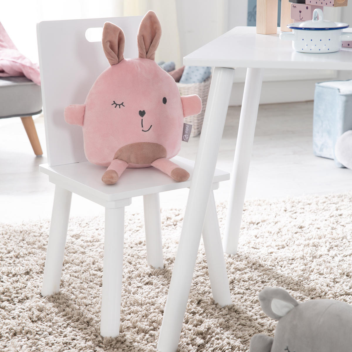 KINDERSITZGRUPPE - Weiß, Holzwerkstoff (60/54/50cm) - Roba