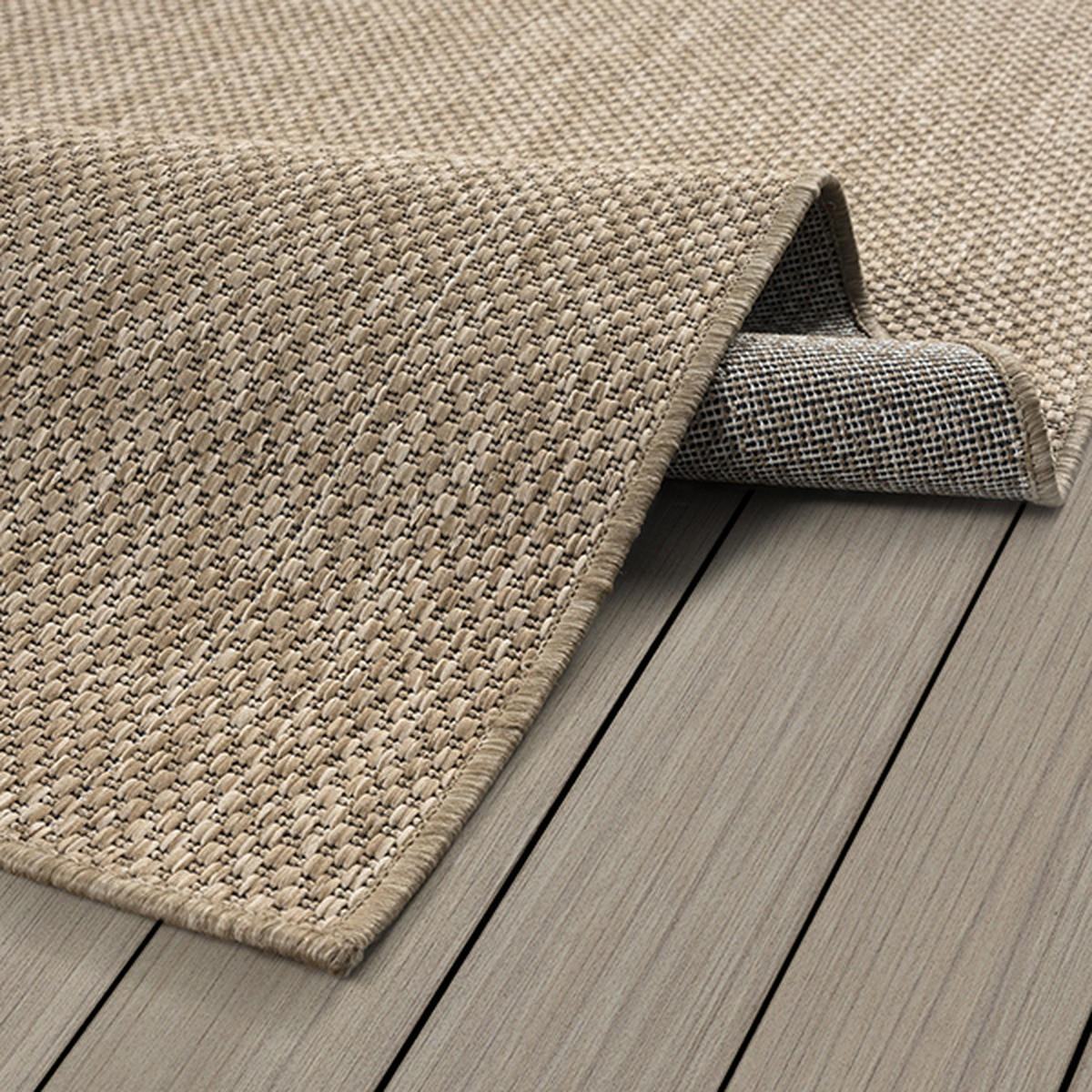 FLACHWEBTEPPICH Uni BORNO Polypropylen Natur 240 x 340 cm - Beige, Textil (240/340cm) - KADIMA DESIGN