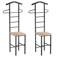 HERRENDIENER JIVO 2ER-SET - Schwarz/Sonoma Eiche, Metall (53/121/47cm) - CARO-Möbel