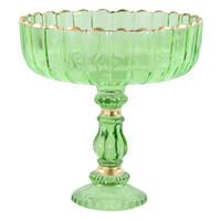 DEKOSCHALE Riviera grün - Grün, Glas (20/22cm) - FURNARO