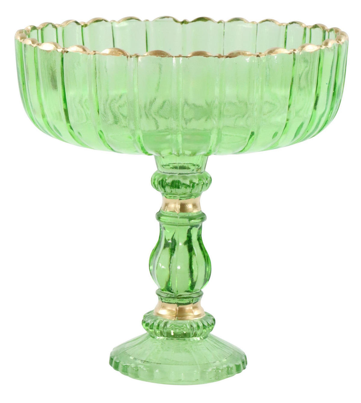 DEKOSCHALE Riviera grün - Grün, Glas (20/22cm) - FURNARO