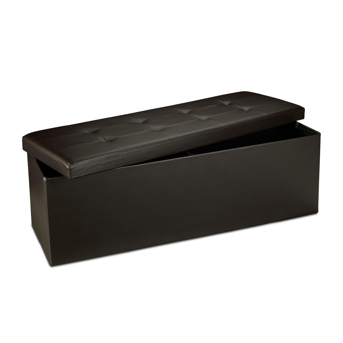 FALTBARE Sitzbank - Braun, Holzwerkstoff/Kunststoff (38/38/114cm) - Relaxdays