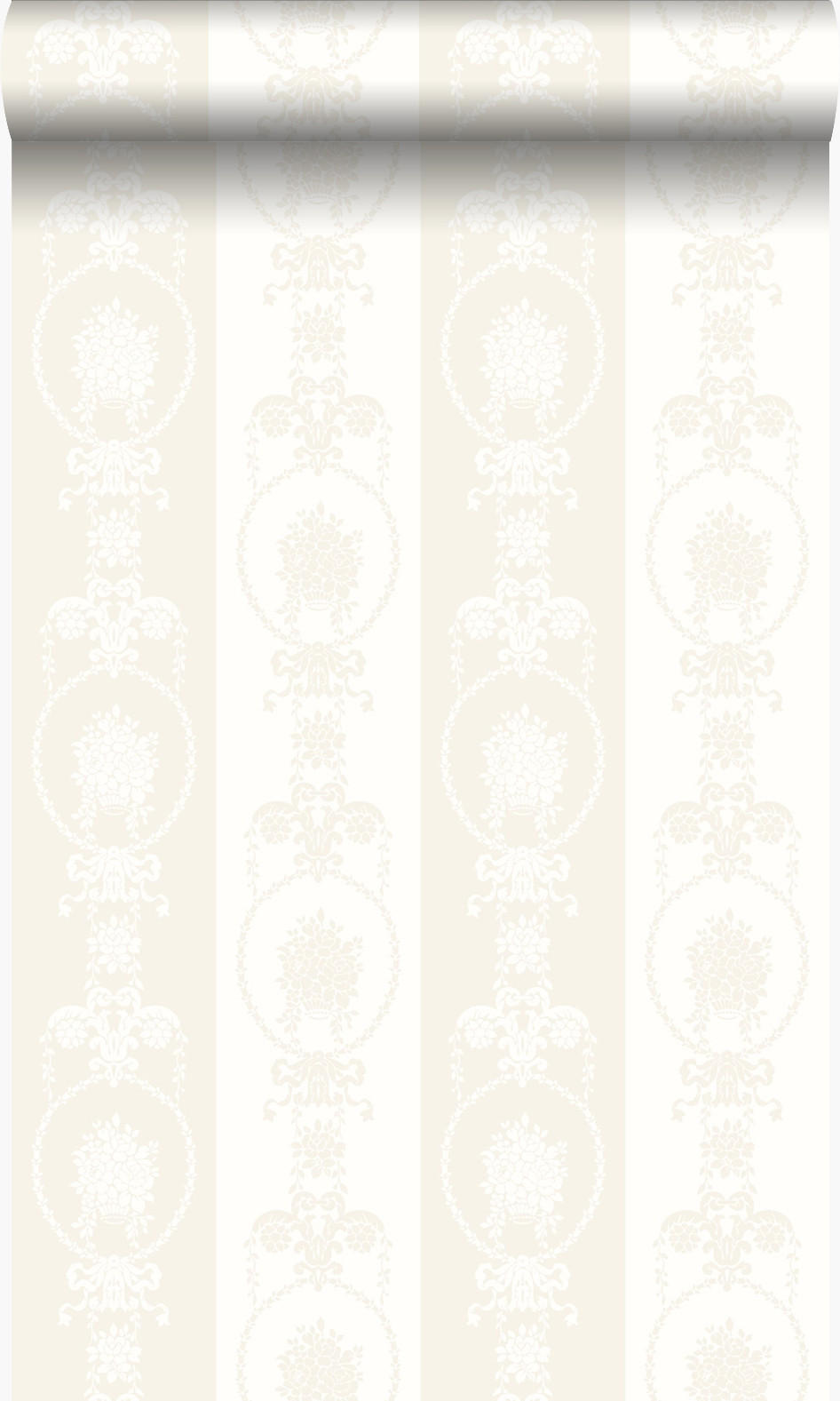 TAPETE Ornamente 53 cm x 10.05 m - Silberfarben, Papier (53/1000cm) - Origin Wallcoverings