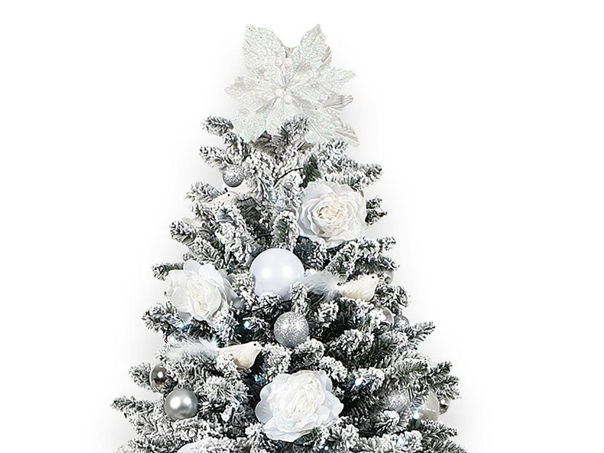 WEIHNACHTSORNAMENTE 12er-Set runde Ornamente silber Mix 6 cm - Silberfarben, Kunststoff (6/6/6cm) - LAALU