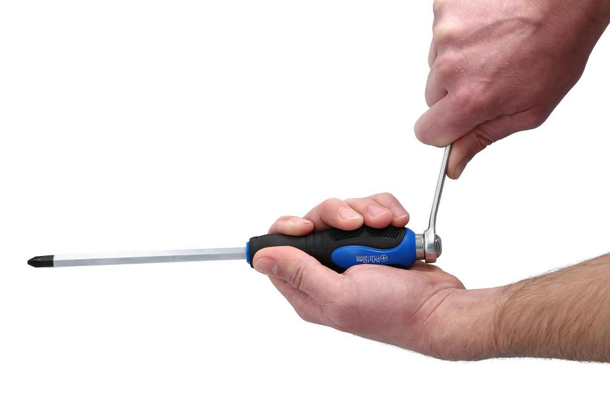 SCHRAUBENDREHER-SATZ MIT SCHLAGKAPPE, 12-TLG, SCHLITZ, PH PHILLIPS - Multicolor, Kunststoff/Metall (40/71cm) - BRILLIANT TOOLS