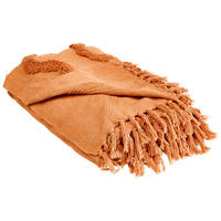 PŘIKRÝVKA Bavlna 150/200 cm Oranžová Khari - pomerančová, textil (150/200cm) - Beliani