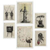 POSTER Set Mit 6 Vintage-Ästhetik Größe A3 & A4 Weißer Rahmen - Weiß, Papier (29.7/1cm) - Nacnic