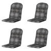GARTENSTUHLKISSEN Patchy 96/45 cm 4er-Set - Grau, Textil (45/8/96cm) - Madison