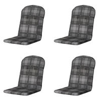 GARTENSTUHLKISSEN Patchy 96/45 cm 4er-Set - Grau, Textil (45/8/96cm) - Madison