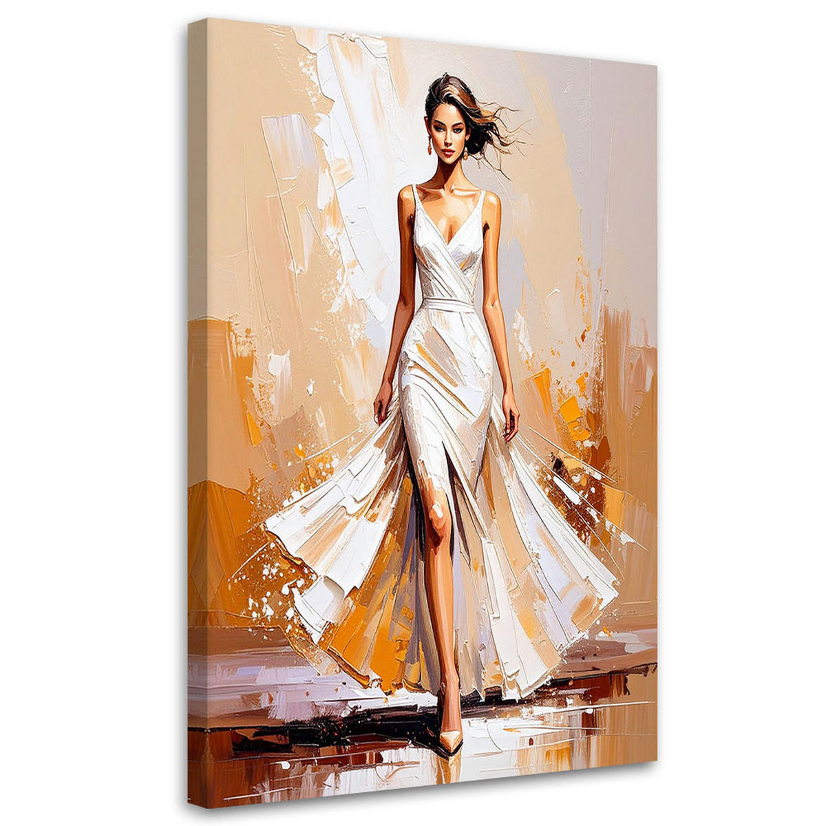 LEINWANDBILD Menschen & Charaktere 80x120cm - Beige, Textil (80/120cm) - Feeby