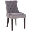 ESSZIMMERSTUHL Aboli Samt, antik Grau - Dunkelbraun/Grau, Holz/Textil (55/92/58cm) - TPFLiving