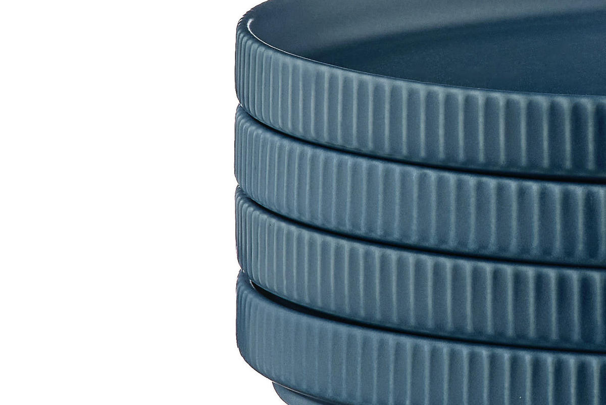 TELLER Scandi Ø16,5cm - 4er-Set - Marineblau - Blau, Keramik (16.5cm) - Björn