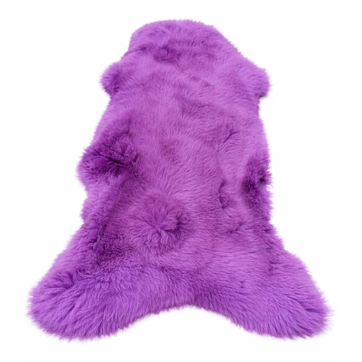 LAMMFELL Öko bunt gefärbt weich Fell Teppich Amethyst ca. 110 cm - Violett, Fell (60/110cm) - Provellus