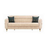 3-SITZER SOFA Salta Creme - Bordeaux, Holzwerkstoff/Kunststoff (237/87/100cm)