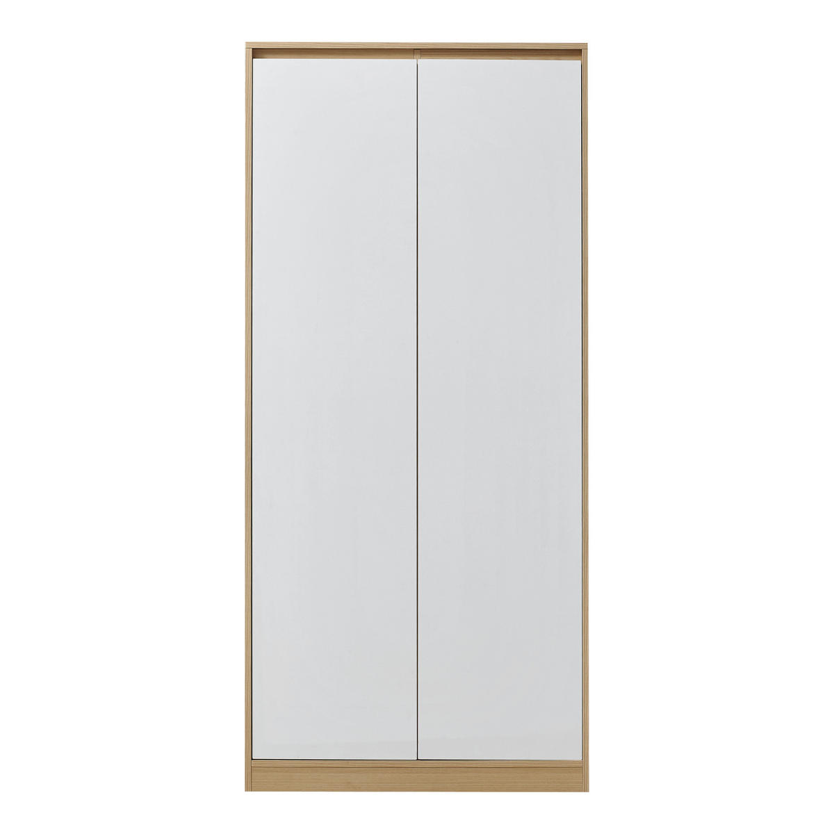 KLEIDERSCHRANK Bastheim - Eichefarben/Weiß, Holzwerkstoff (80/176/52cm) - [en.casa]