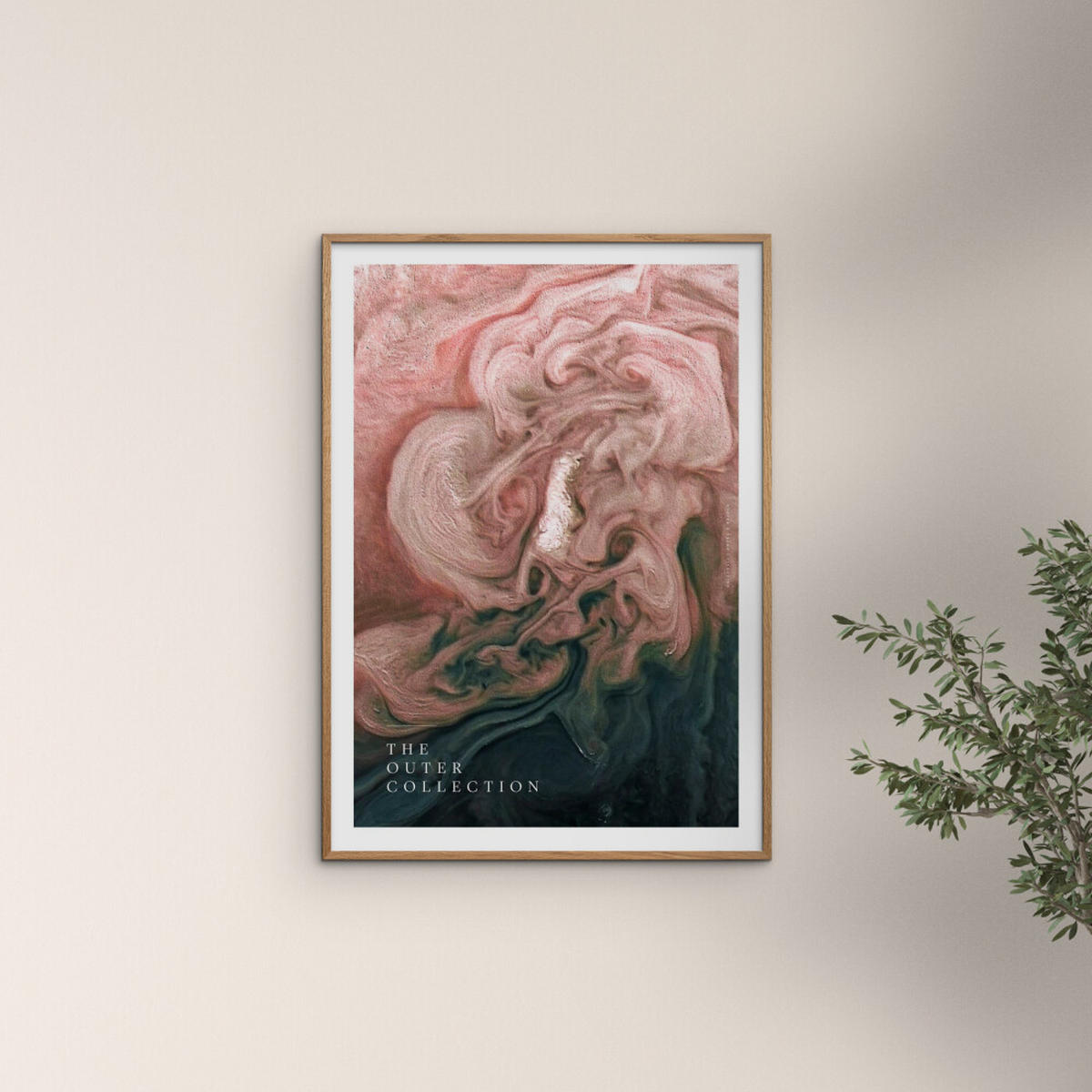 POSTER mit Rahmen Arch Atelier - The Outer Collection – 003 - Pink/Eichefarben, Holz/Papier (50/70cm) - Poster&Frame