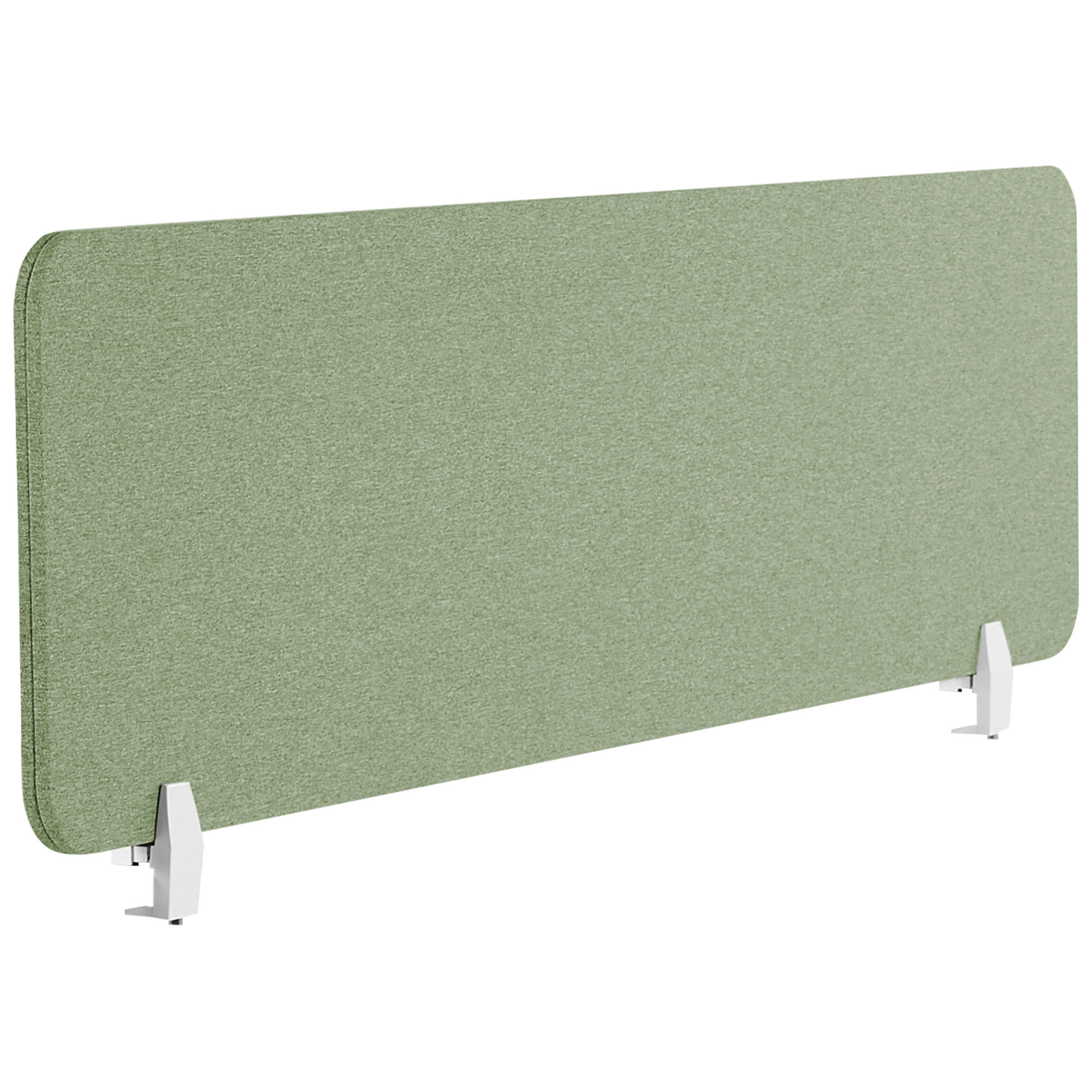 SCHREIBTISCHTRENNWAND 130 x 40 cm Hellgrün Wally - Grün, Textil (130/40/2cm) - Beliani