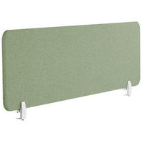 SCHREIBTISCHTRENNWAND 130 x 40 cm Hellgrün Wally - Grün, Textil (130/40/2cm) - Beliani