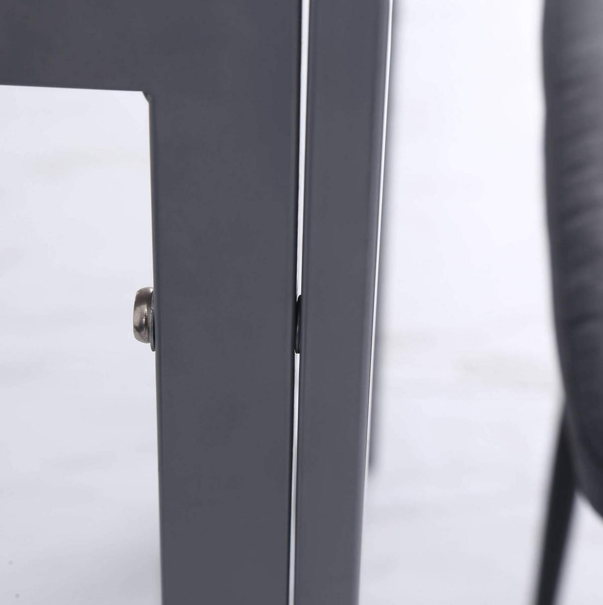 ESSTISCH für 4 Personen 75 x 75 cm Grau - Grau, Metall (75/75/75cm) - Meubliv