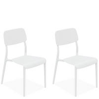 GARTENSTUHL GALIO, 2-er Set - Weiß, Kunststoff (47.5/84/55.5cm) - KONSIMO®
