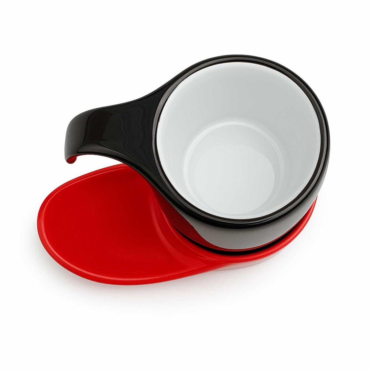 ESPRESSOTASSE Vision 2tlg „black & red“ - Weinrot, Keramik (0.06L) - Luigi Colani Porzellan