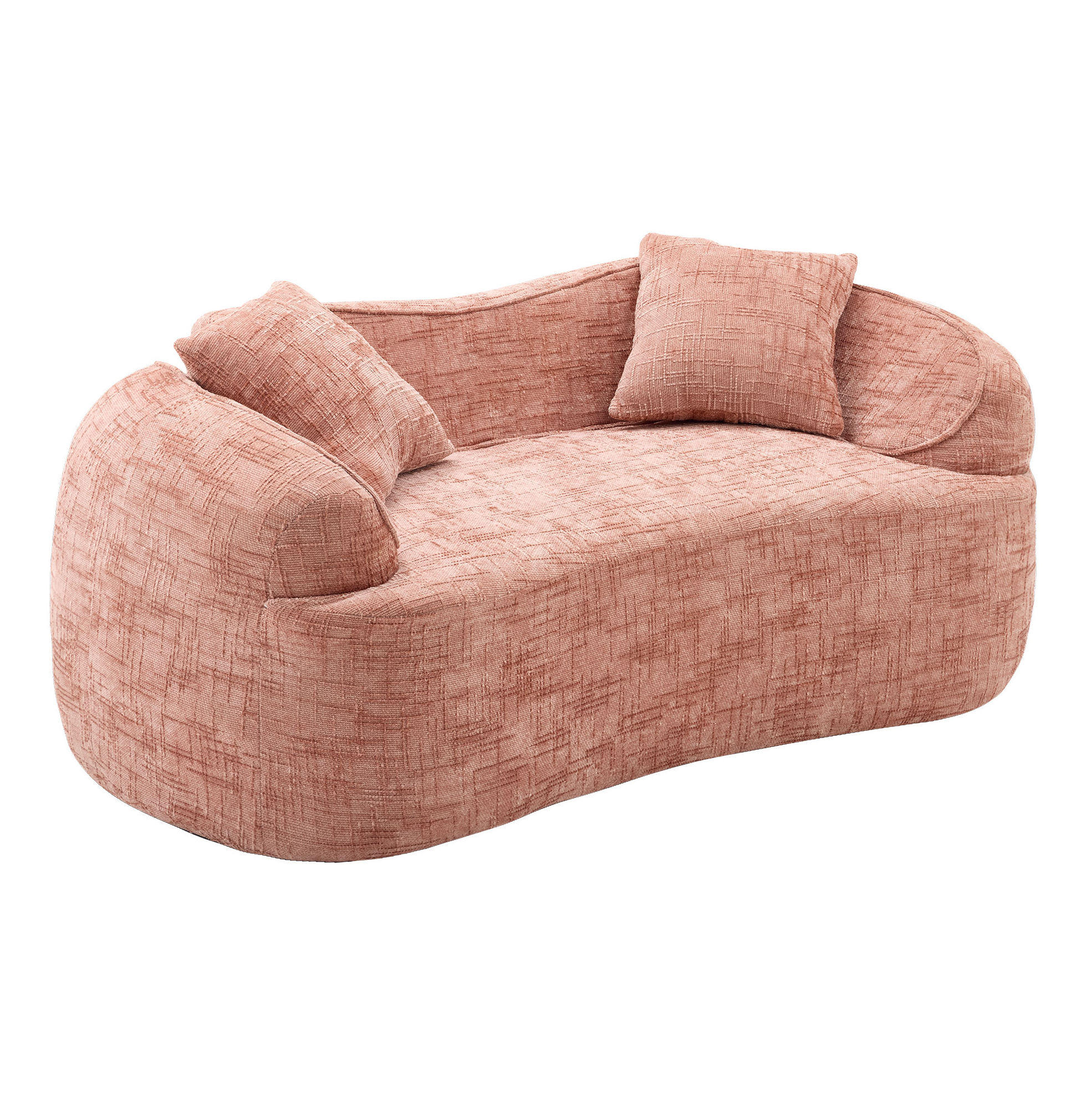 2-SITZER Sofa 170/87/65 cm in Pink mit Federkern und Schaumstoffpolsterung – kompakt für kleine Räume - Rosa, Kunststoff (170/70/87cm) - BEAOK